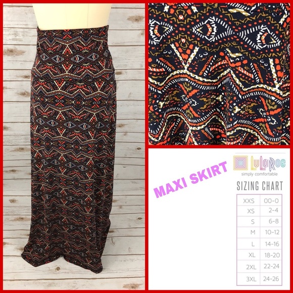 LuLaRoe Geometric Print Maxi Skirt/Dress - Picture 2 of 4